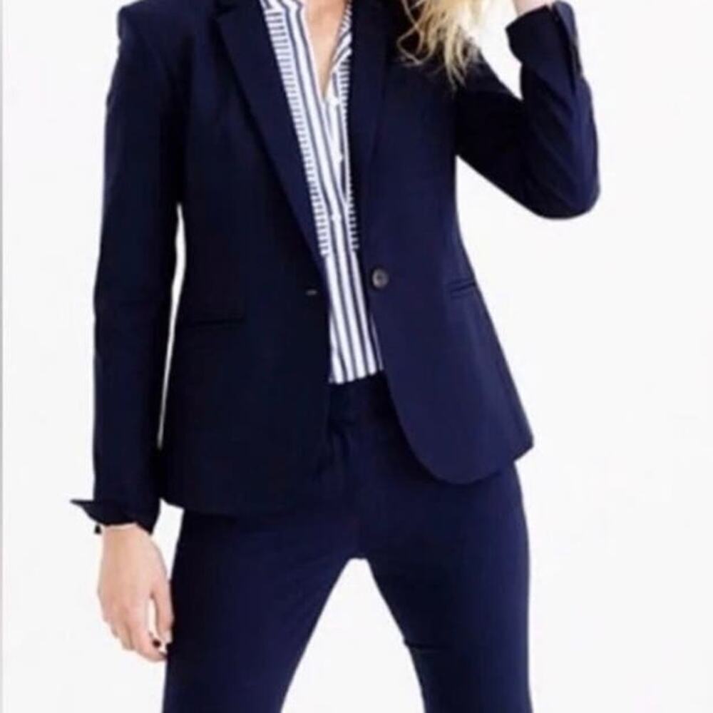 J. Crew Tollegno 1900 Wool Jacket NAVY 14T - Picture 9 of 9